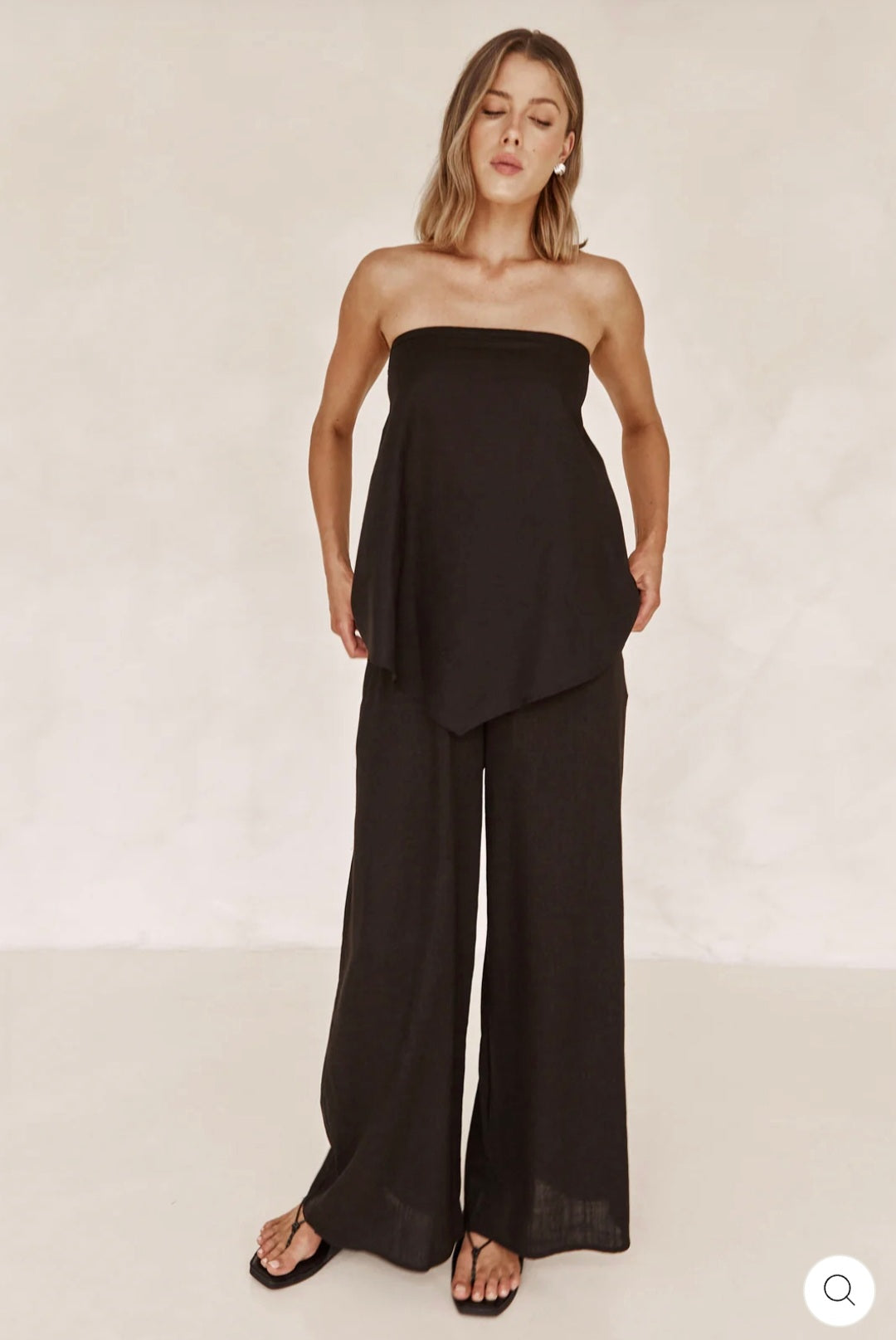 Black Linen Top | Linen Top | Crop Top | Summer Top | Bustier Top-3