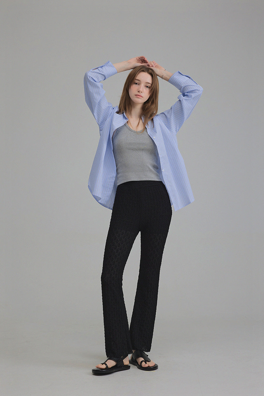 [TWEE] Powen Stripe Overfit Shirt