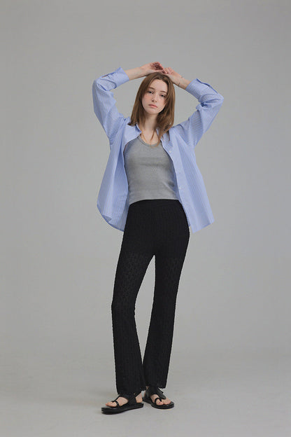 [TWEE] Powen Stripe Overfit Shirt