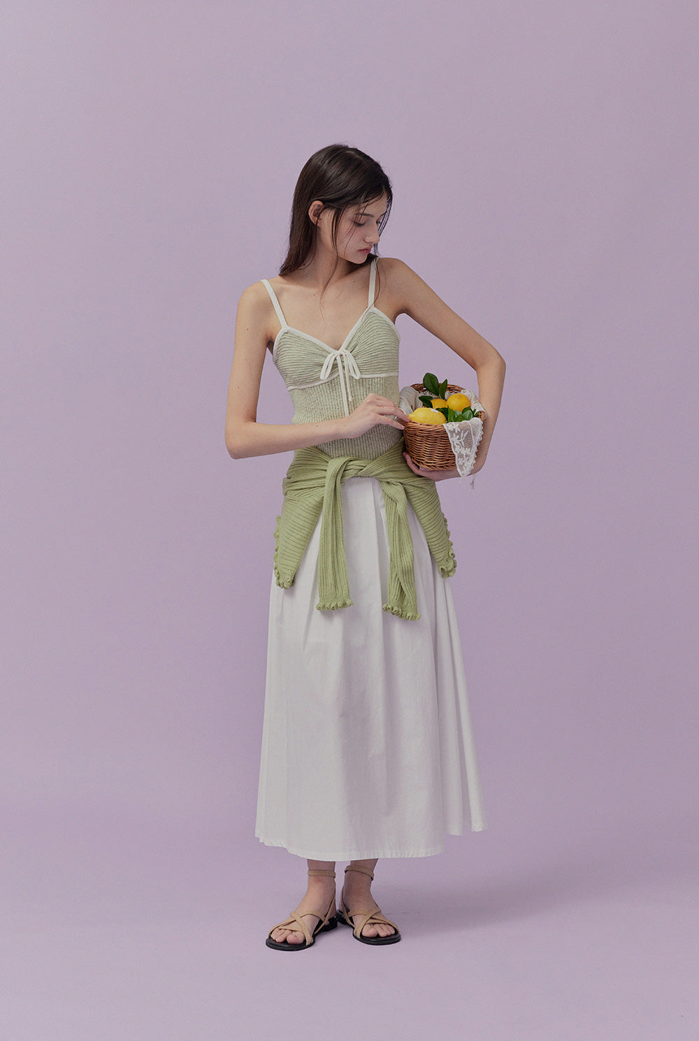 [TWEE] Jichense Ribbon Sleeveless Top
