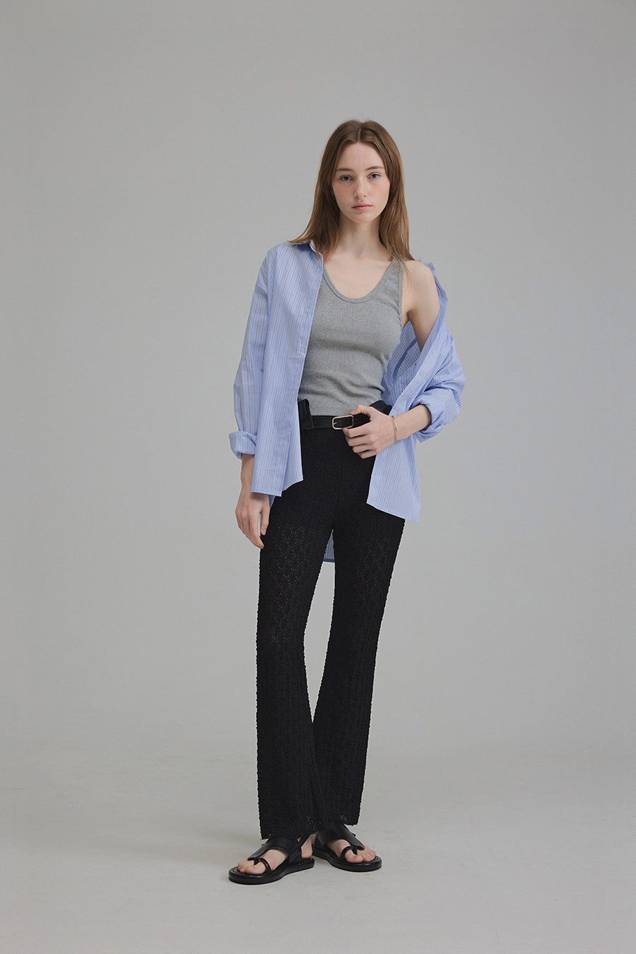 [TWEE] Powen Stripe Overfit Shirt