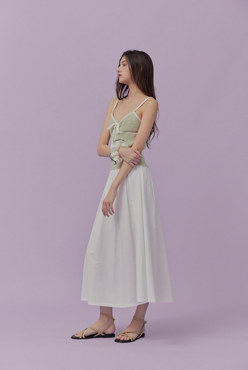[TWEE] Jichense Ribbon Sleeveless Top