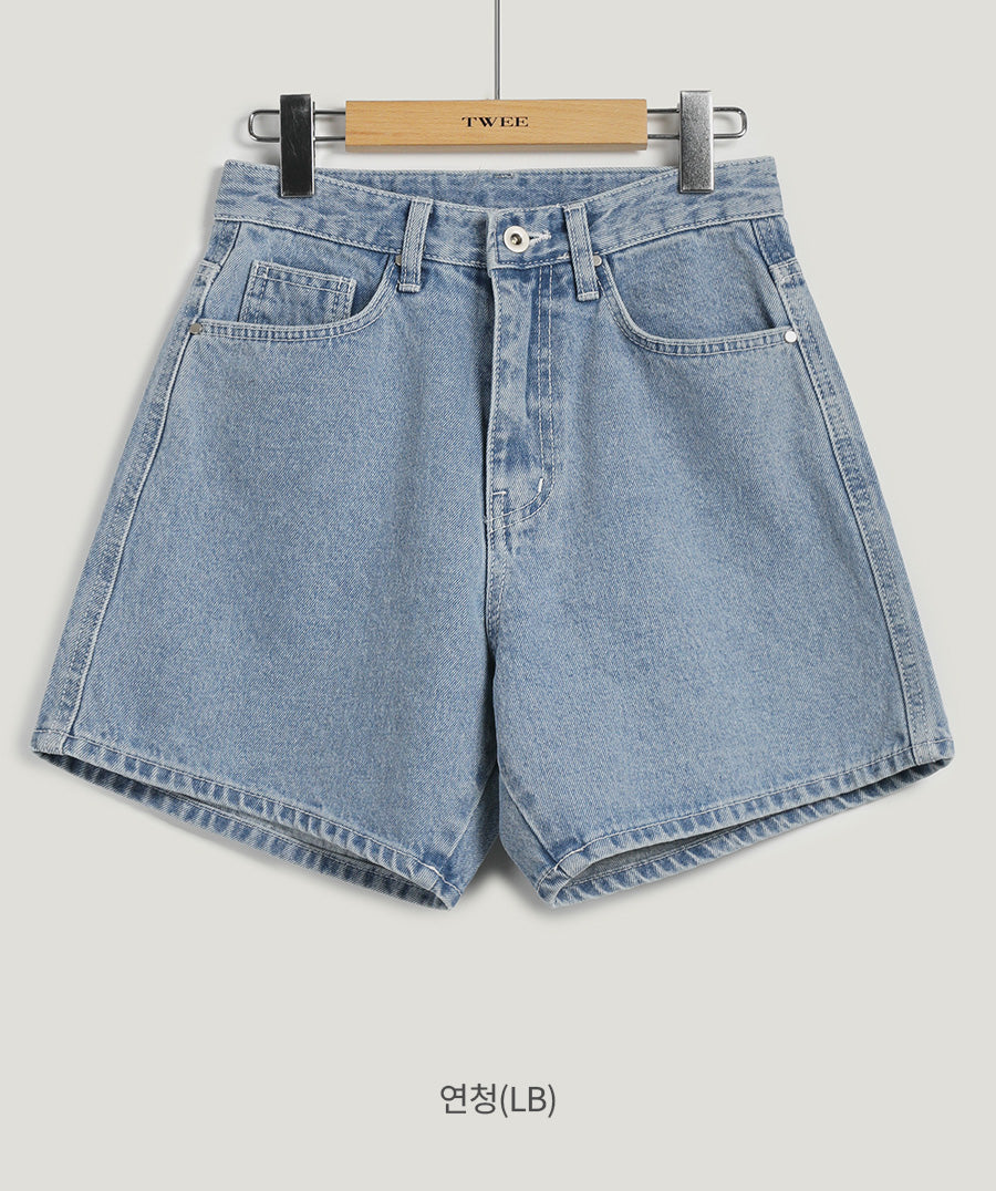 [TWEE] Flet Stitch Short Denim