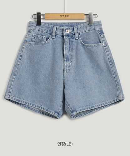 [TWEE] Flet Stitch Short Denim