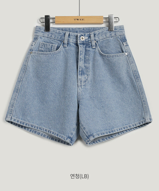 [TWEE] Flet Stitch Short Denim