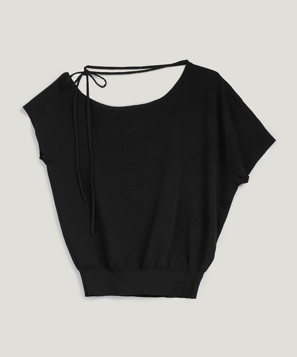 [TWEE] Waven Strap Half-Off Knit