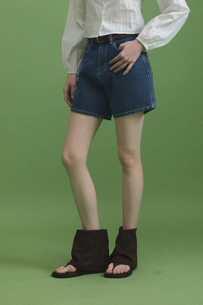 [TWEE] Flet Stitch Short Denim