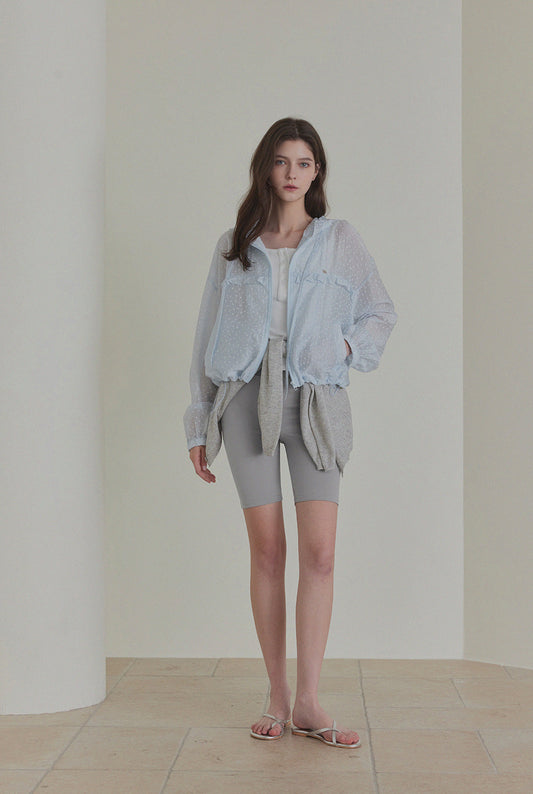 [TWEE] Rench Frill Hooded Windbreaker