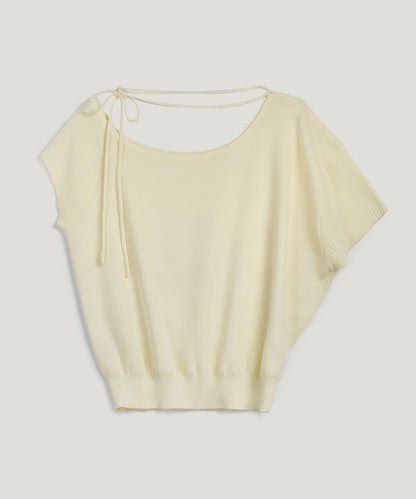 [TWEE] Waven Strap Half-Off Knit