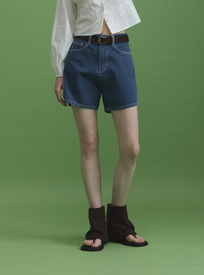 [TWEE] Flet Stitch Short Denim