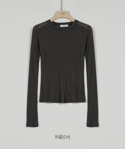 [TWEE] LucyLiu Sheer Round Tee