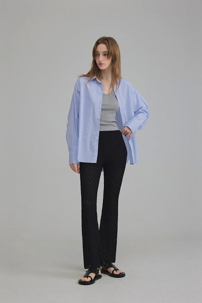 [TWEE] Powen Stripe Overfit Shirt