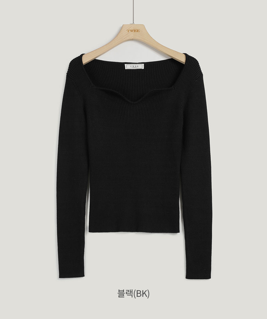 [TWEE] Wip Wave Neck Knit