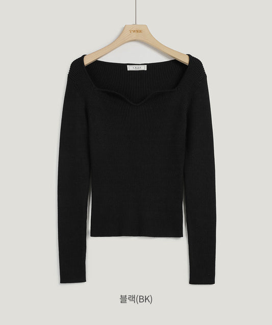 [TWEE] Wip Wave Neck Knit