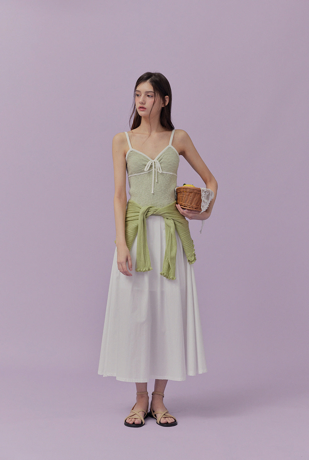 [TWEE] Jichense Ribbon Sleeveless Top
