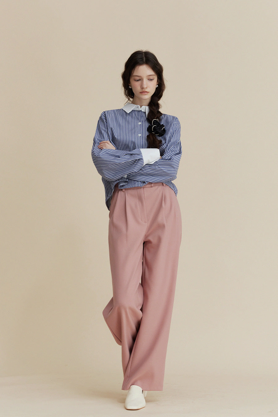 [TWEE] Ruch Two-Tuck Straight Slacks